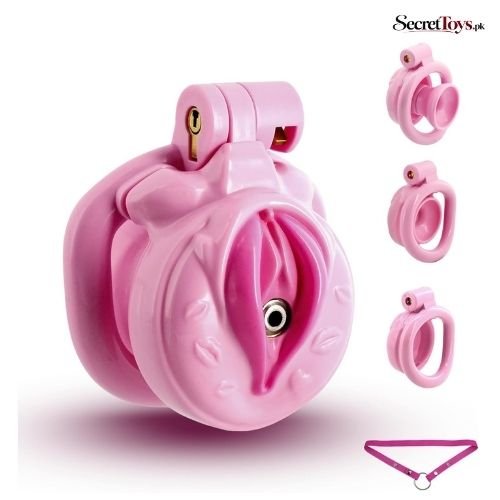 Resin Inverted Chastity Cage with 3 Adjustable Rings