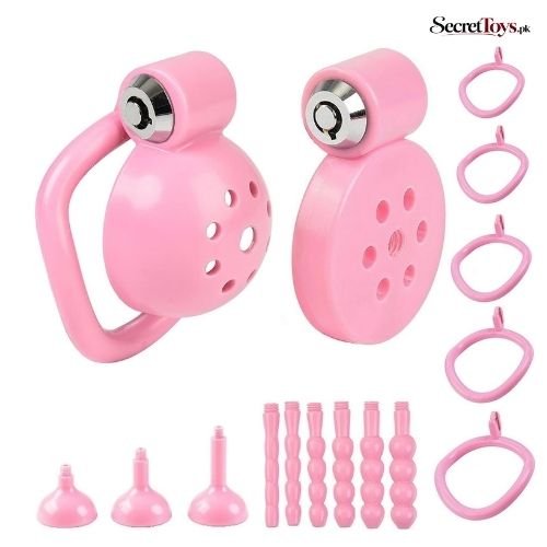 Press Lock Chastity Cage Set for Male in Pakistan