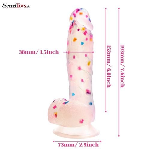 7.6 Inch Realistic Silicone Dildo with Powerful Suction Cup thumbnail 2