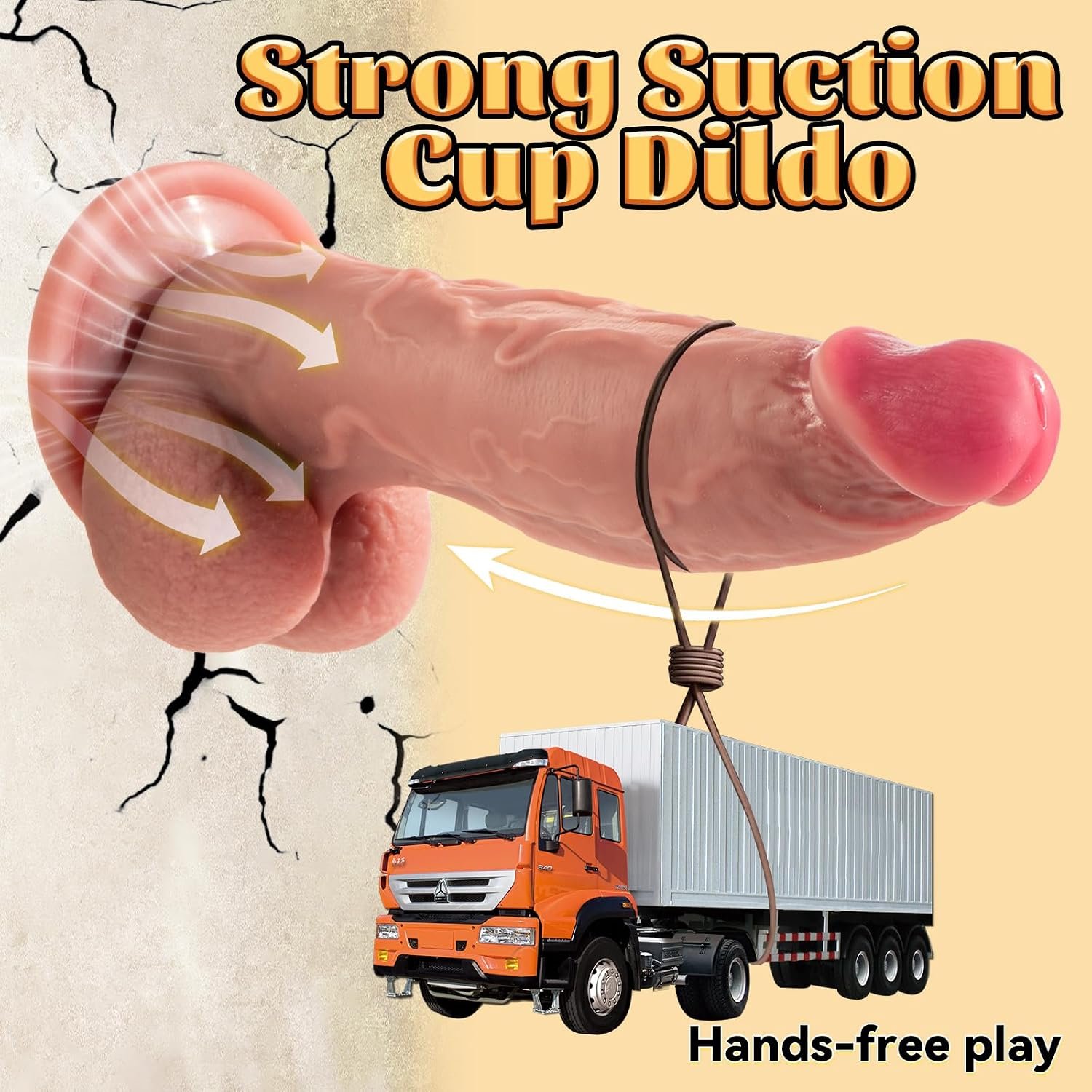 7.87 Inch Realistic Silicone Dildo with Strong Suction Cup thumbnail 2