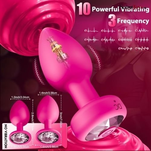 3 Piece Silicone Anal Training Kit with 10 Mode App Remote Vibrator thumbnail 2