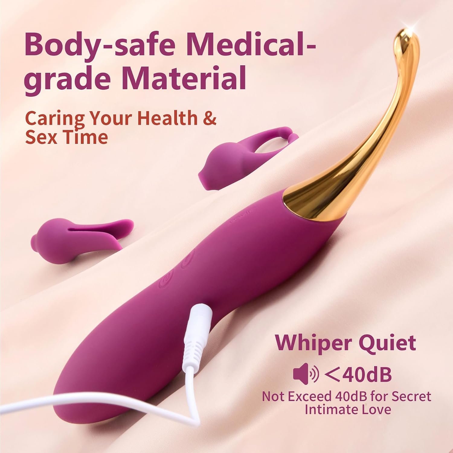 G Spot Clitoral Vibrator with 2 Silicone Heads thumbnail 2