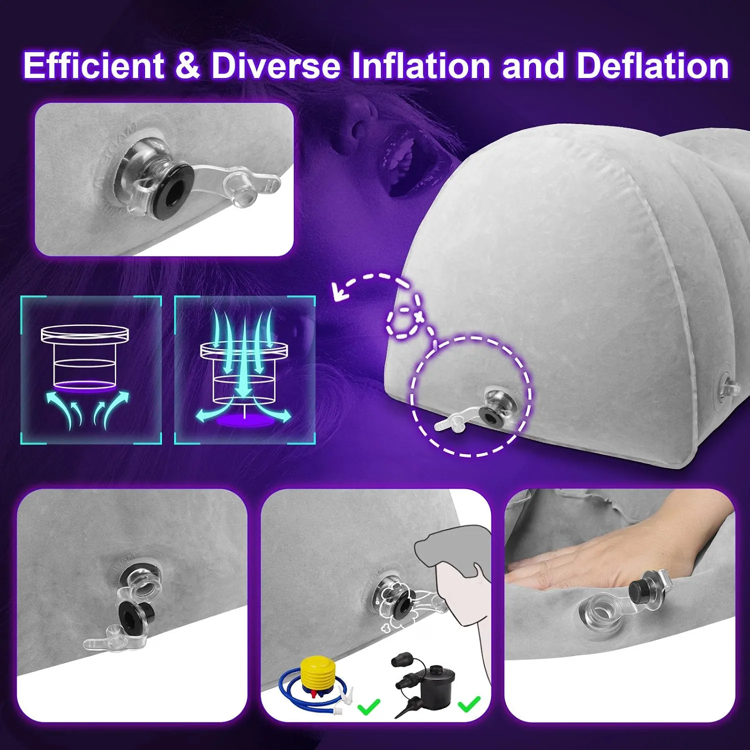 Inflatable Sex Pillow Chair and Swing with BDSM Kit thumbnail 2