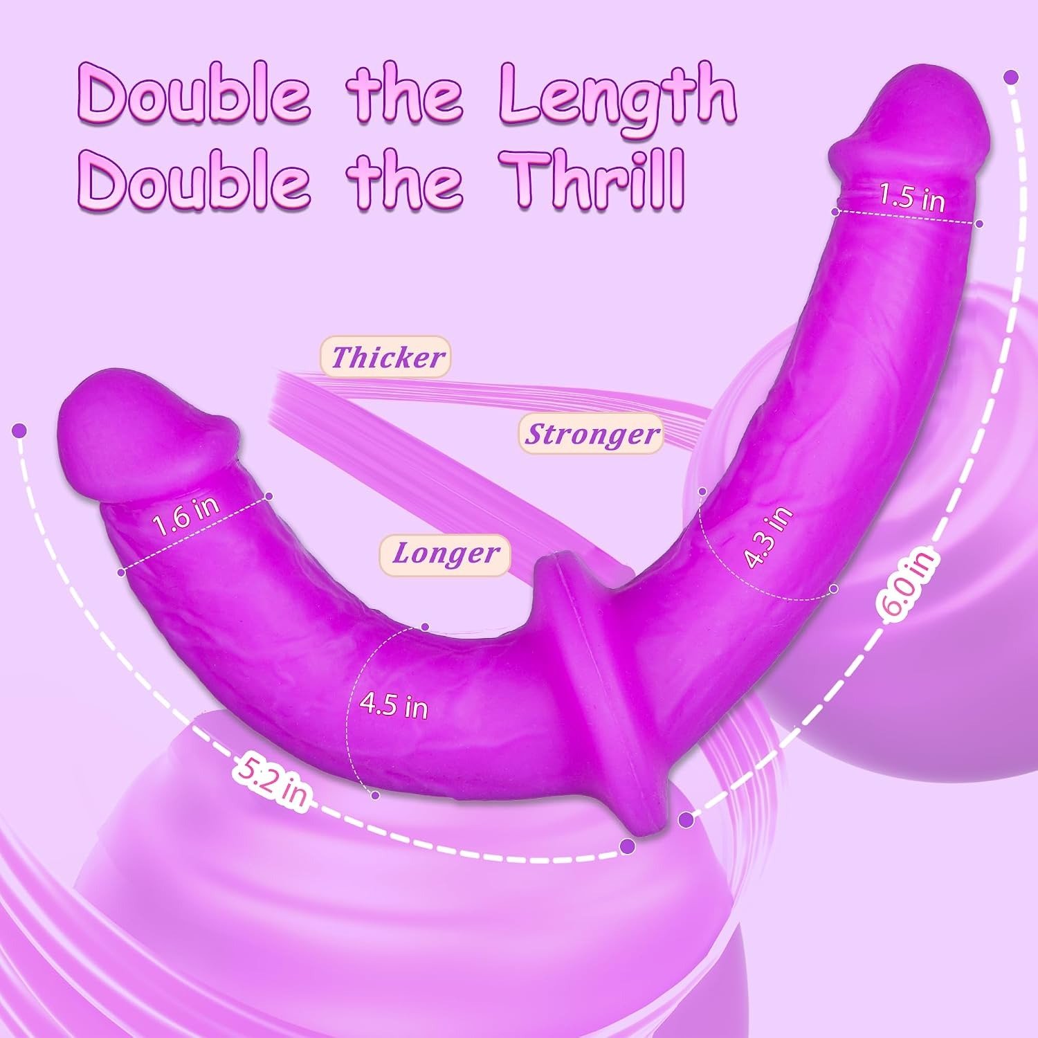 Double Sided Strap On Dildo Harness for Women thumbnail 2