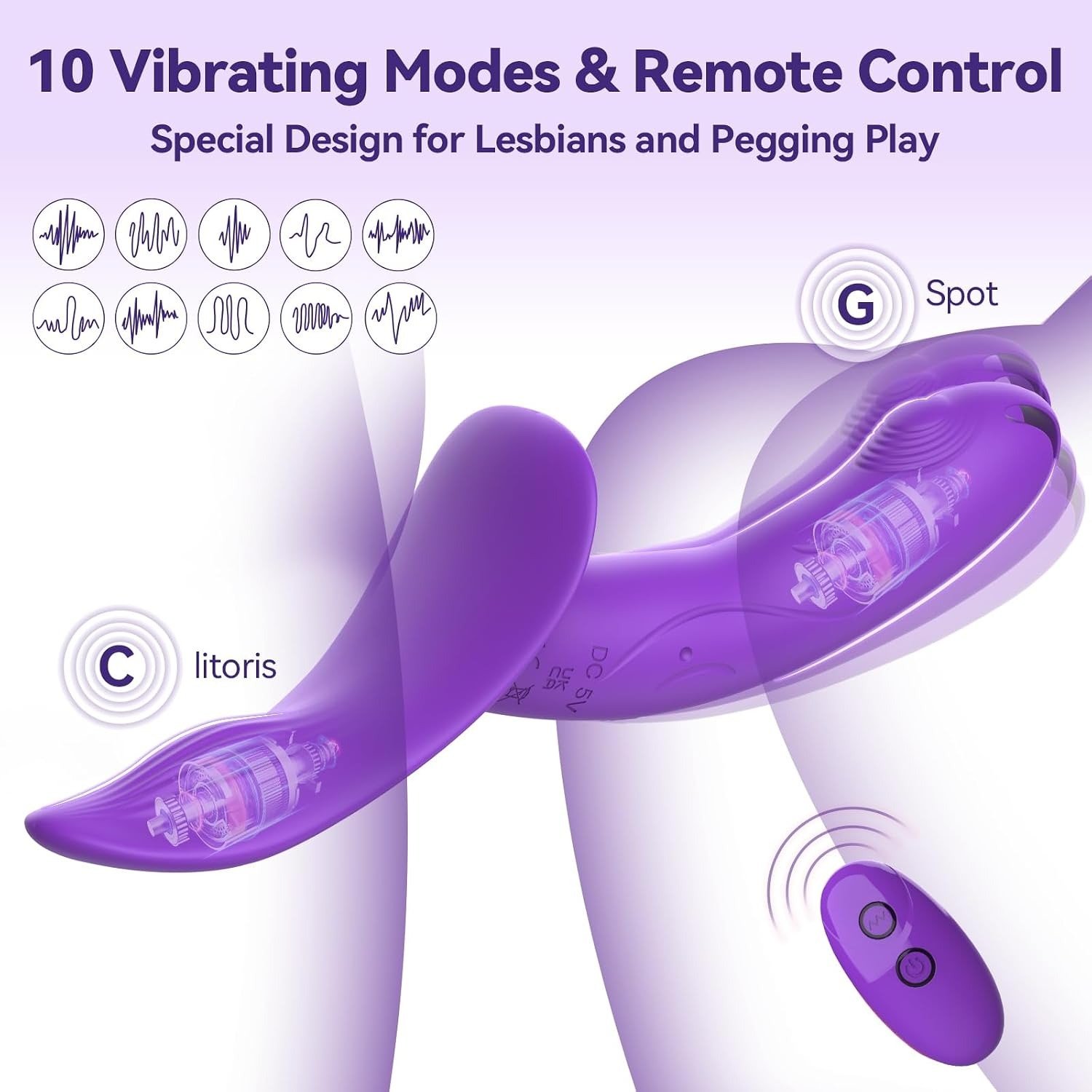 Vibrating Strap On Dildo Harness Set for Women thumbnail 3