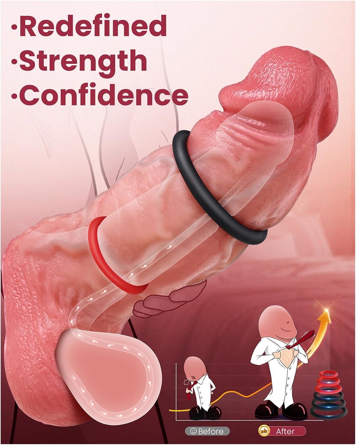 6 Inch Girth Silicone Penis Sleeve for Men thumbnail 3