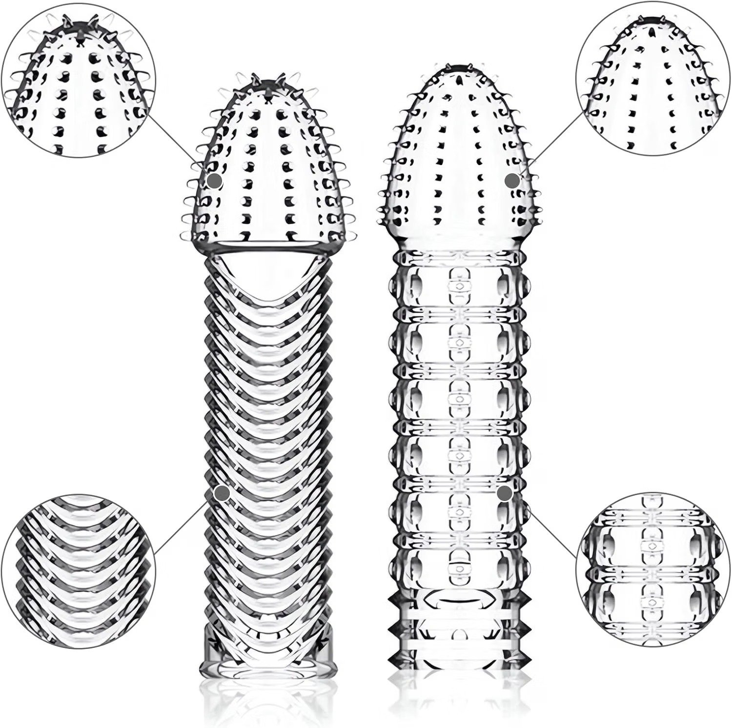4 Pack Reusable Penis Sleeves for Men thumbnail 3