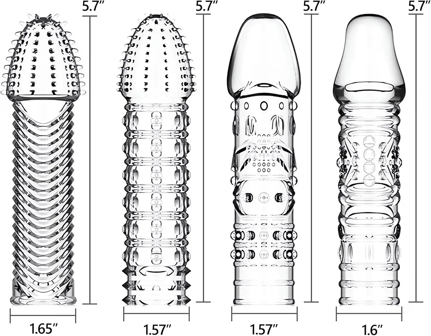 4 Pack Reusable Penis Sleeves for Men thumbnail 2