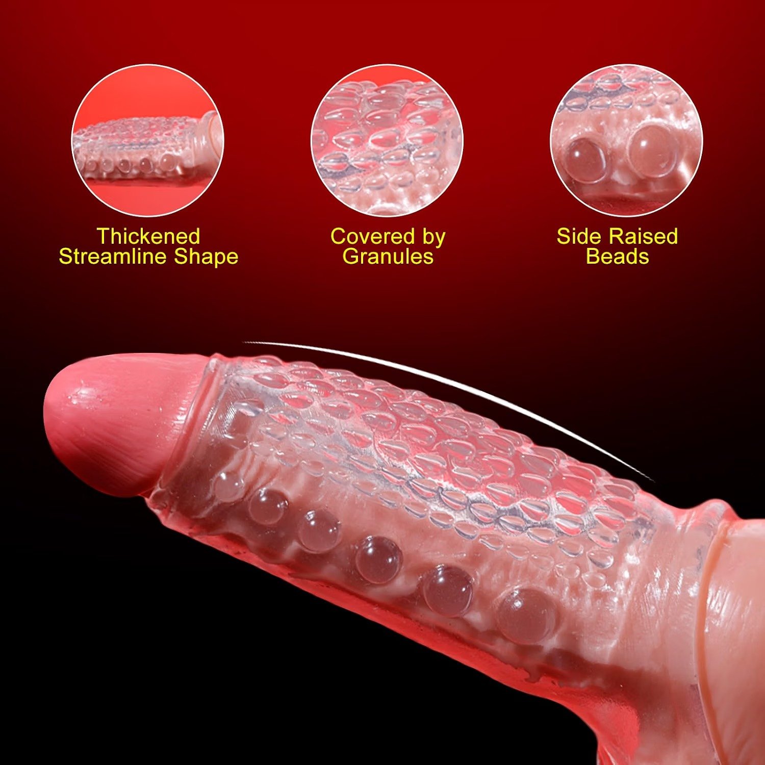 2 Piece Reusable Penis Sleeves for Men thumbnail 2