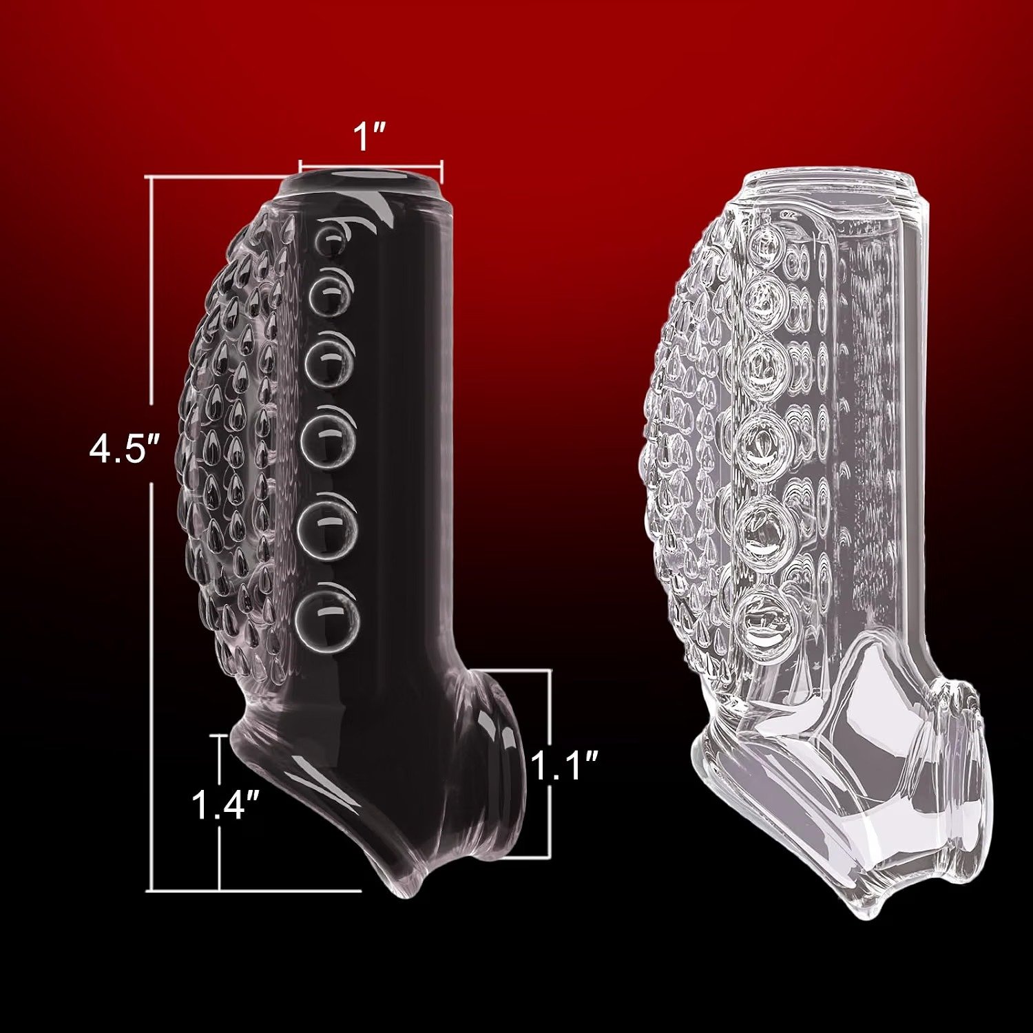 2 Piece Reusable Penis Sleeves for Men thumbnail 3