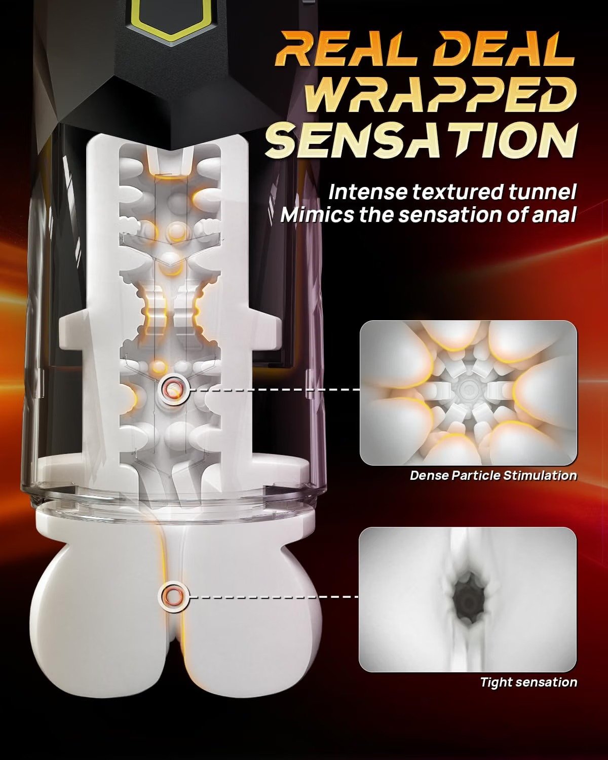 Adult Vibrating Thrusting Male Masturbator Toy thumbnail 2