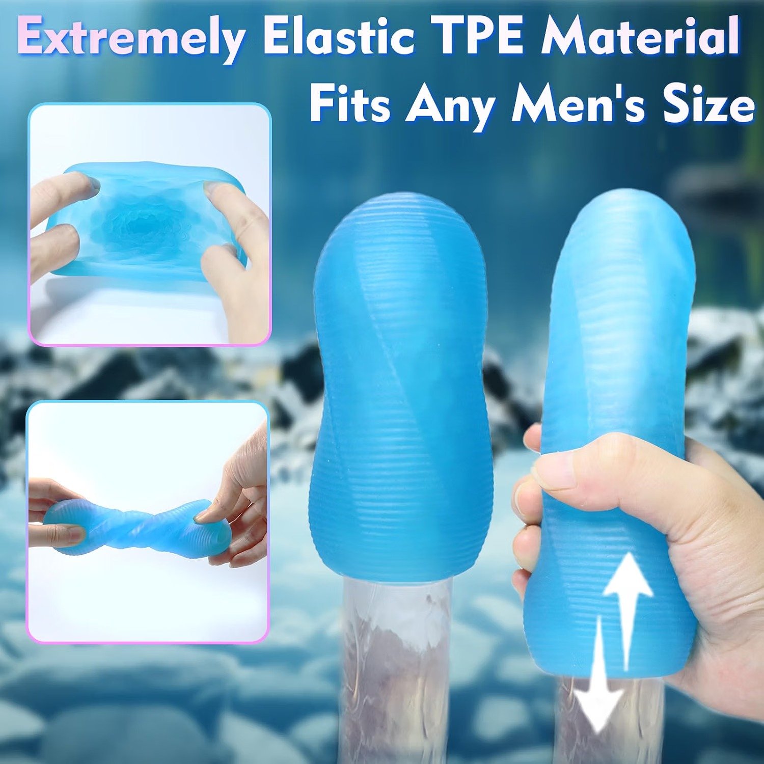Spinning Textured Male Masturbator Stroker Toy thumbnail 3