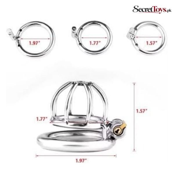 Silent Lock Stainless Steel Chastity Cage thumbnail 2