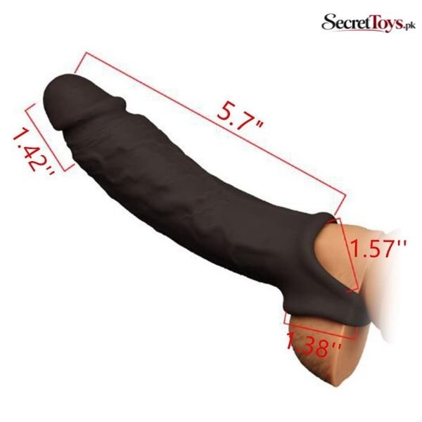 8 Inch Double Open Penis Sleeve Extender thumbnail 3