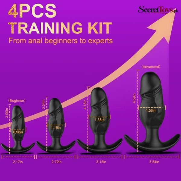 4 Piece Silicone Anal Plug Training Kit thumbnail 2