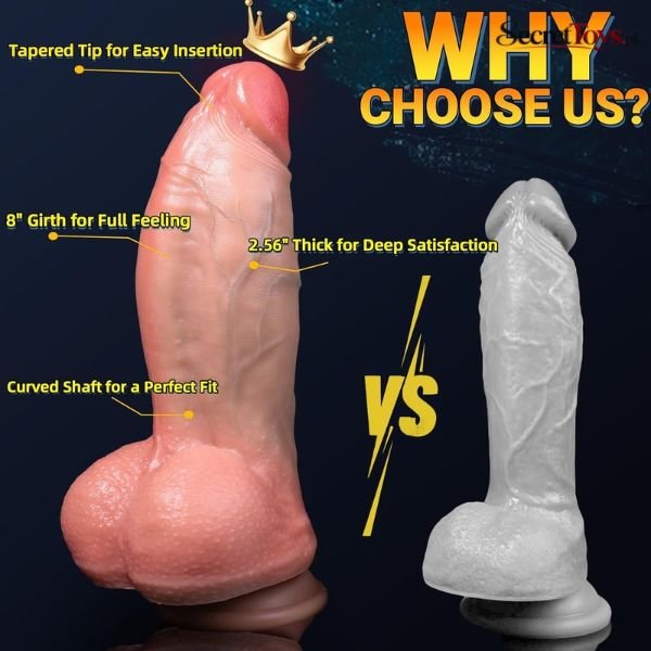 8 Inch Thick Fat XL Dildo thumbnail 3