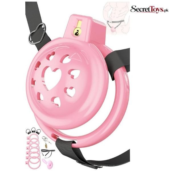 Silicone Flat Chastity Cage with Belt